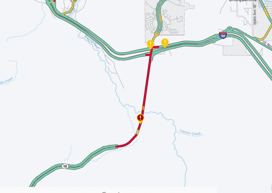 Updated: Fatal 4-Car Collision Blocks All Lanes on SR-18 Near I-90 ...