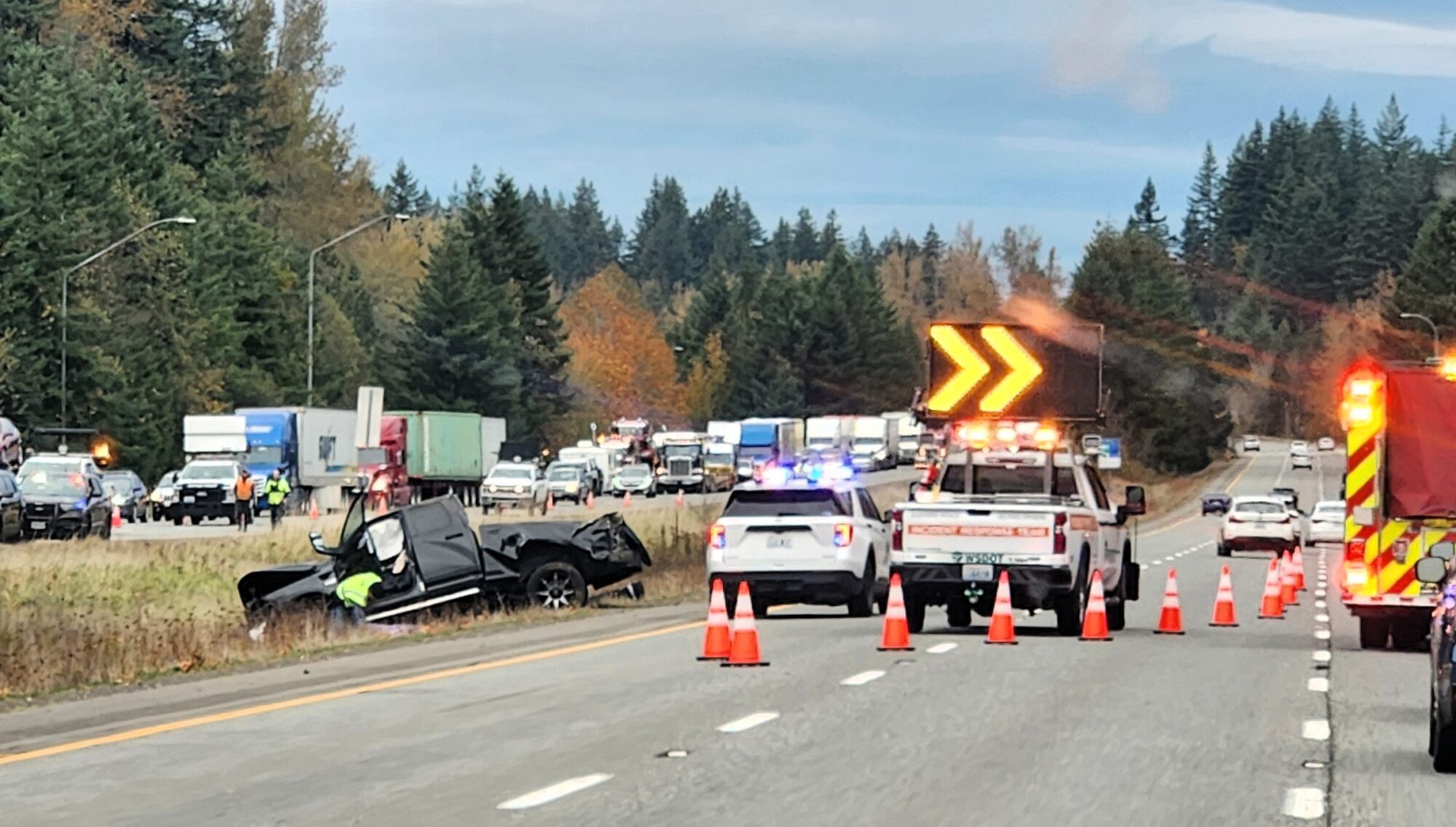 Four Injured in I-90 Head-On Crash Near North Bend, Investigation ...